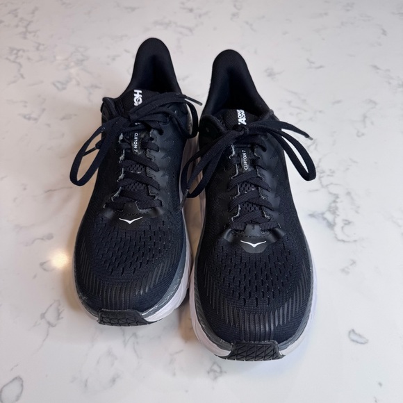 Hoka Women's Clifton 7 Black Running Walking Shoes Size 8.5 - Picture 4 of 14
